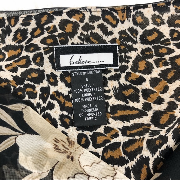 Believe Floral/Cheetah 2 LayerTop - Picture 4 of 7